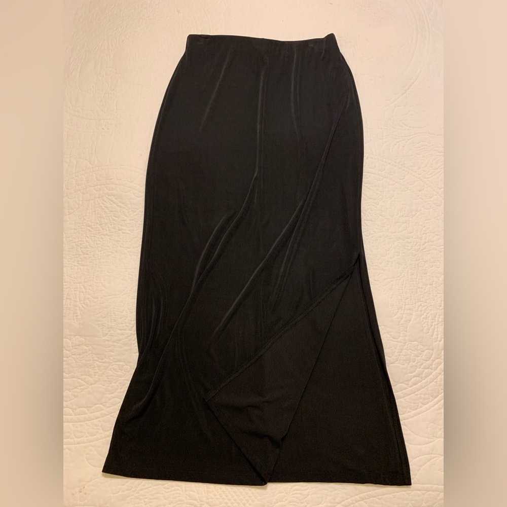 Ladies long black dress skirt size L